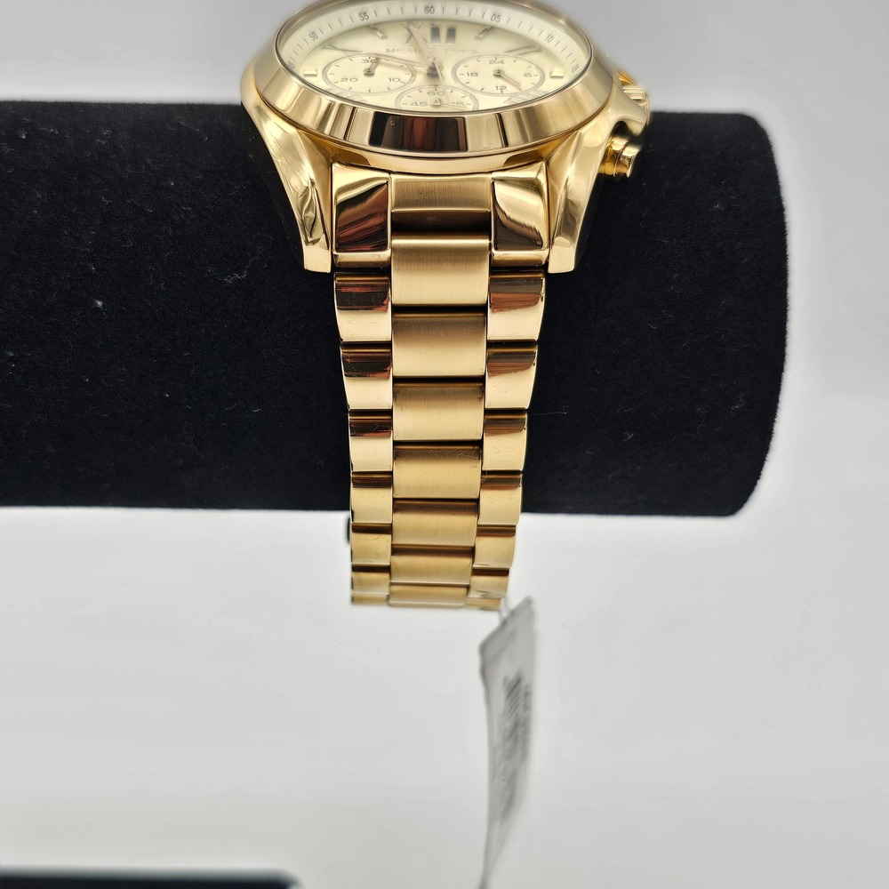 Michael Kors Unisex Watch Bradshaw Chronograph Gold Tone Stainless MK5605 43mm - Picture 4 of 11